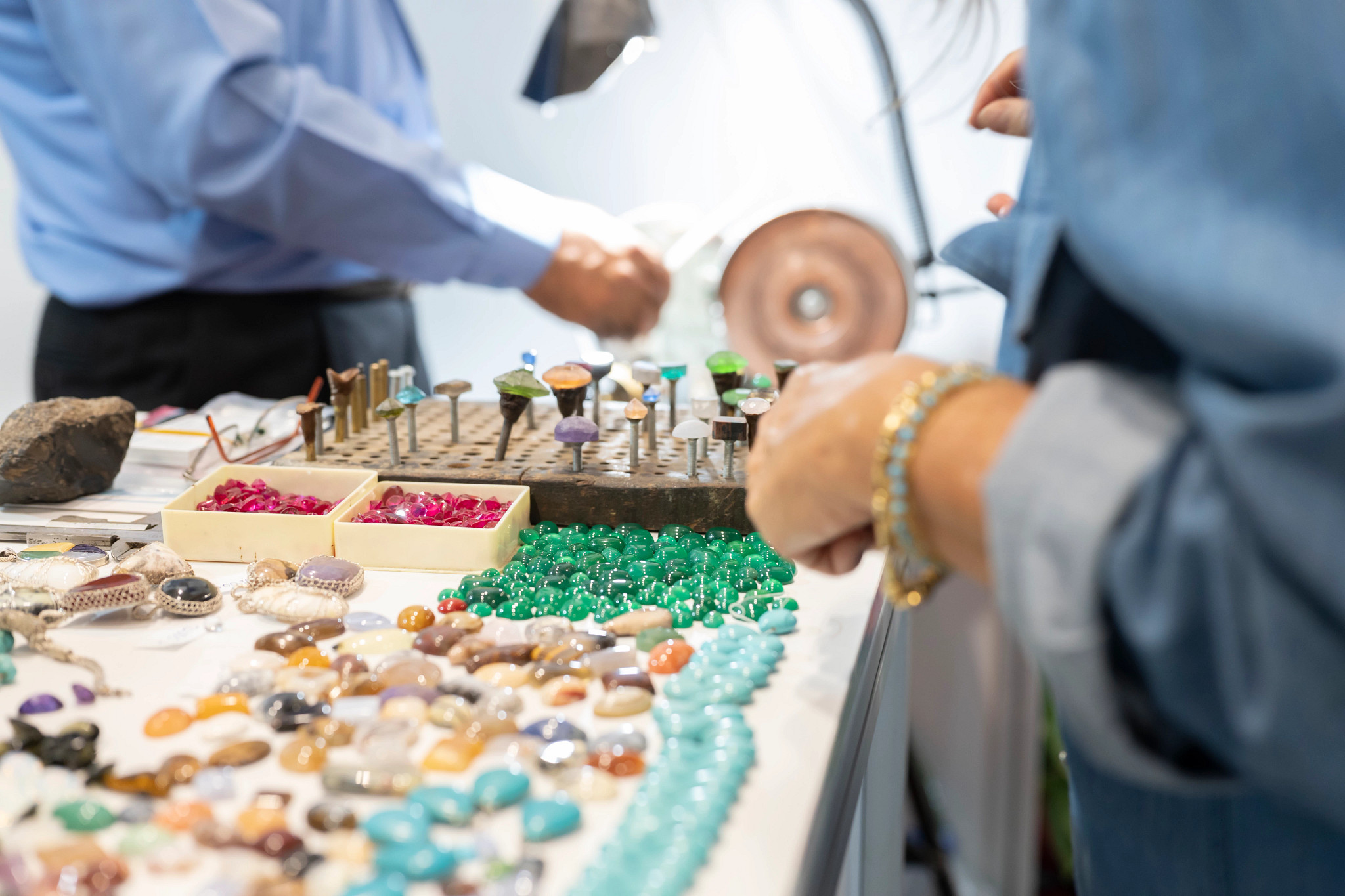 Jewelers attending a tradeshow