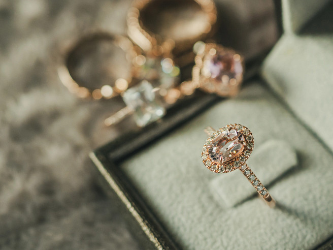 A new diamond ring still in the box